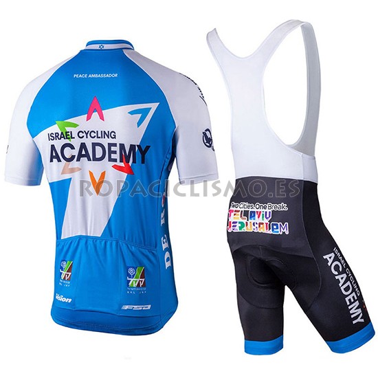 2018 Maillot Israel Cycling Academy Tirantes Mangas Cortas Blanc